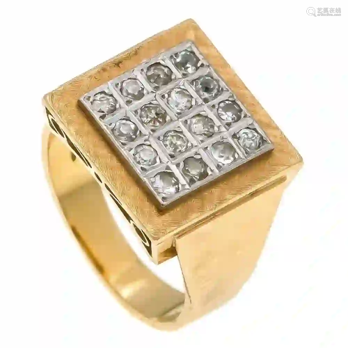 Old European cut diamond ring GG /