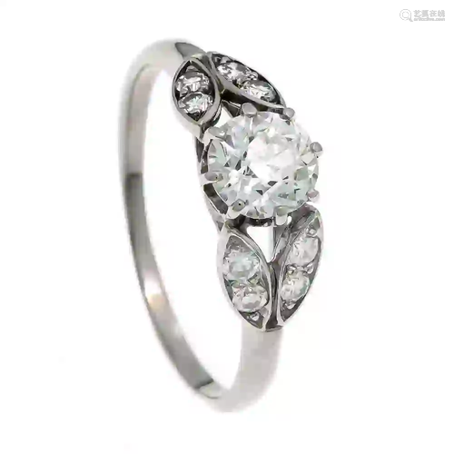 Old European cut diamond ring plat