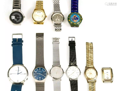 Convolute of 10 quartz watches of