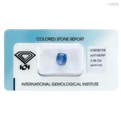 Natural Ceylon sapphire 3.09 ct, b