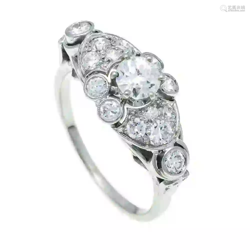 Old European cut diamond ring WG 5