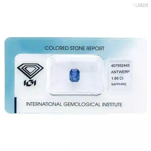 Natural sapphire 1.65 ct, violetis