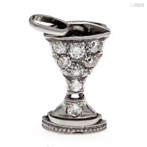 Diamond pendant in chalice shape W