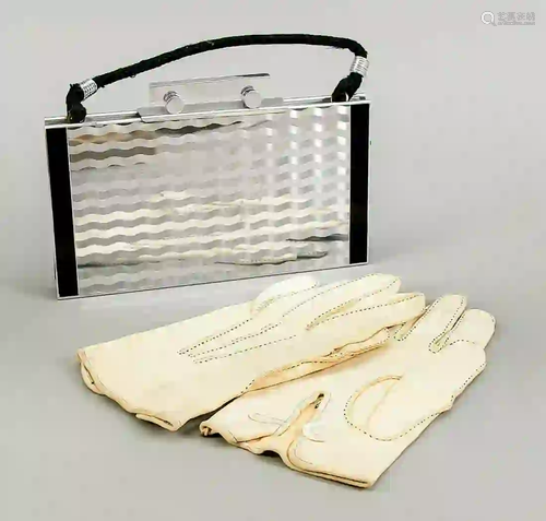 Art deco handbag and gloves, c. 192