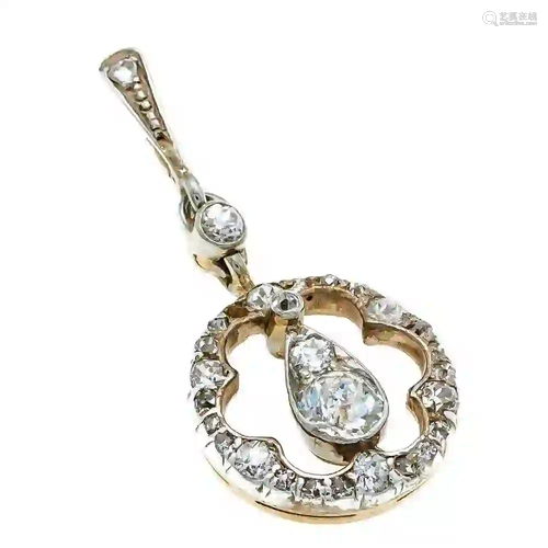 Old European cut diamond pendant G