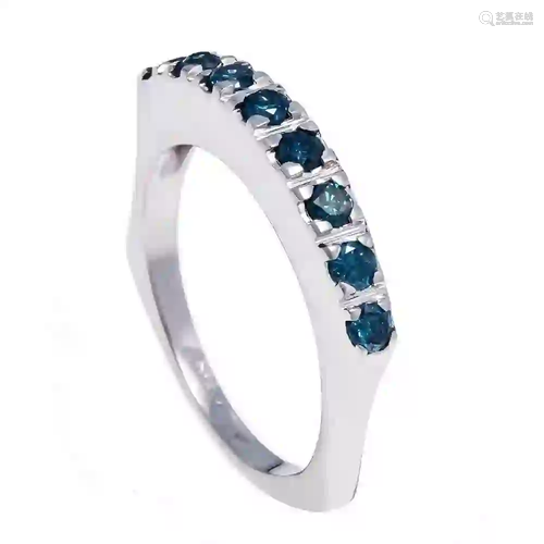 Diamond ring WG 585/000 with 8 bri