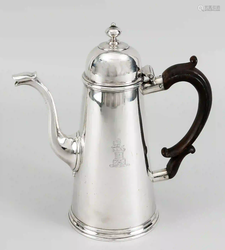 Coffee pot, England, probably 1770