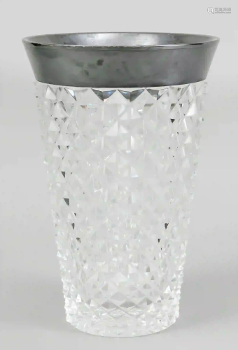 Vase with silver rim mounting, Germ