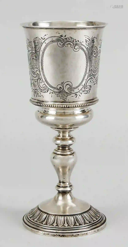 Goblet, c. 1900, silver tested, ro