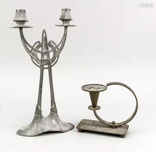 Art Nouveau candlestick, c. 1900, p