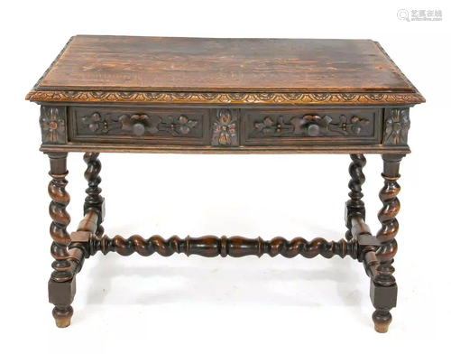 Flemish table, around 1880, solid o