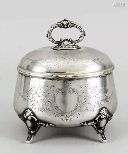 Oval lidded box, German, c. 1900,