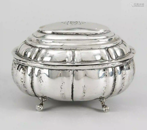 Oval lidded box, late 19th c., MZ