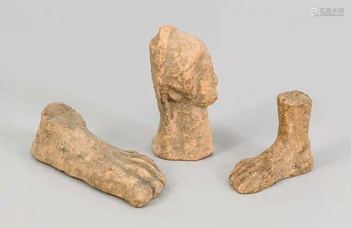 Terracotta fragments, probably Grec