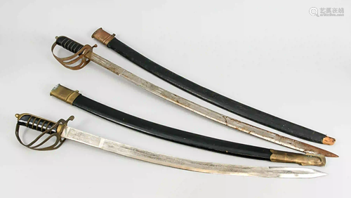 2 sabers, India, 20th century, deco