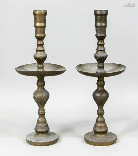 Pair of hookah bases/chandeliers, p