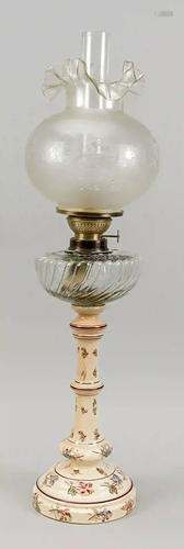 Petroleum lamp, c. 1900. Balustrate