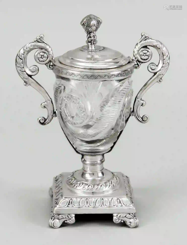 Mustard vessel, c. 1900, silver hal