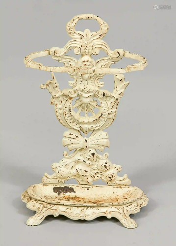 Umbrella stand, late 19th c., cast