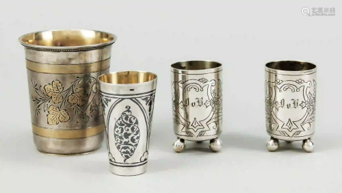 Four brandy cups, Russia/Soviet Uni