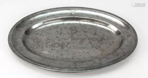 Oval serving plate, 3rd Reich, silv