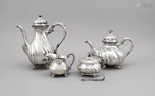 Four-piece coffee and tea centerpi