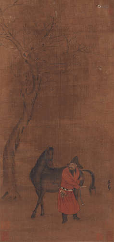 CHINESE FINE WORK SCROLL PAINTING OF FIGURE STORY