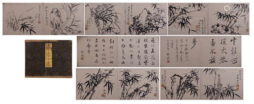 CHINESE INK PAINTING OF BAMBOO AND CALLIGRAPHY