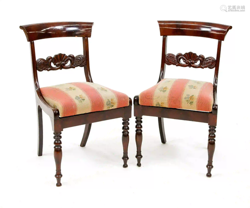 Pair of Biedermeier chairs c. 1825,