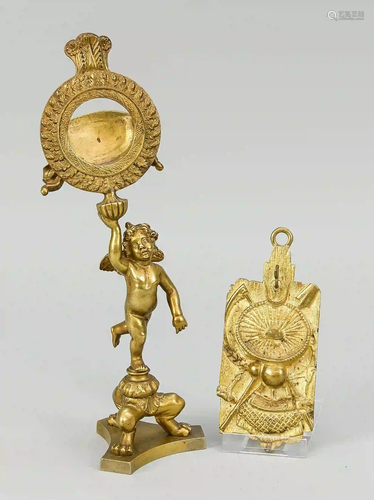 2 pocket watch stands, late 19th c.