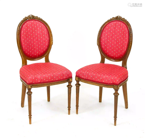 Pair of French salon chairs around