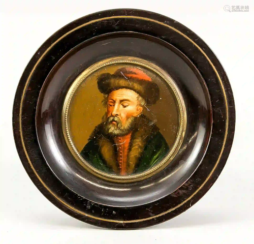 Miniature portrait of a Jewish merc