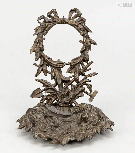 Pocket watch holder, late 19th c.,