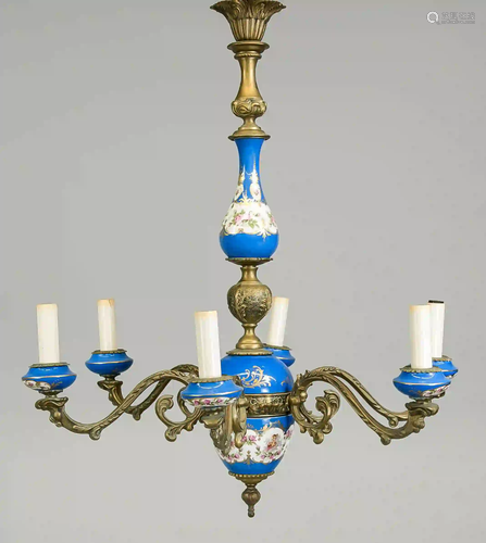 Chandelier in SÃ©vres style, 19th/20