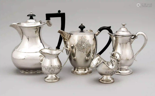 Set of five pieces, England, 20th