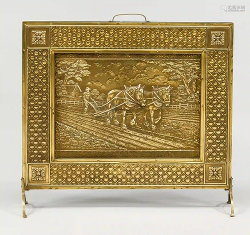 Fireplace screen, Netherlands, 19th