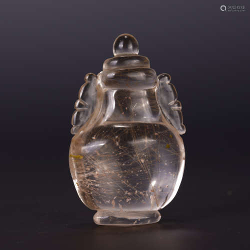 A CHINESE CRYSTAL JING VASE