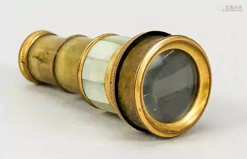 Opera telescope, 19th c., brass, fa