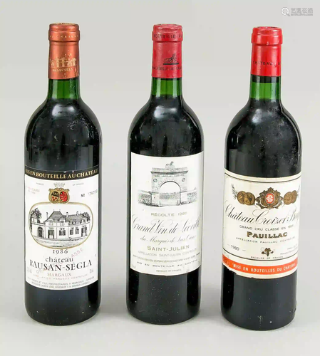 3 bottles of red wine: 1x Chateau L