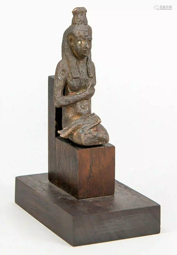 Bronze statuette of Isis with Horus