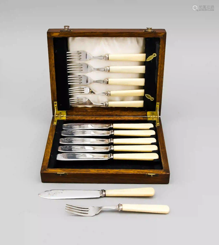 Fish cutlery for six persons, Engl