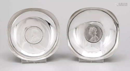Two coin dishes, early 20th c., ste