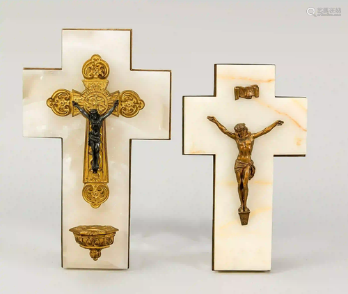 2 crucifixes/house crosses, 1st h.