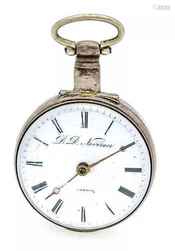 Spindle pocket watch silver unstam