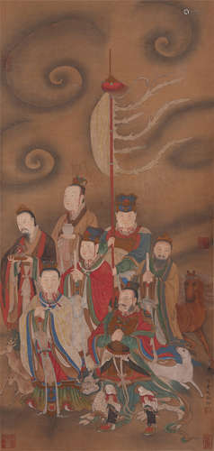 CHINESE SCROLL PAINTING OF IMMORTALS