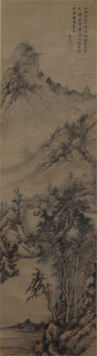 CHINESE SCROLL PAINTING OF MOUNTAINS