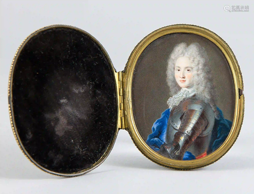 Miniature painter around 1720, oval