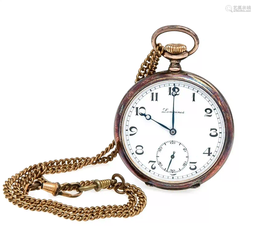 Longines men's pocket watch open,