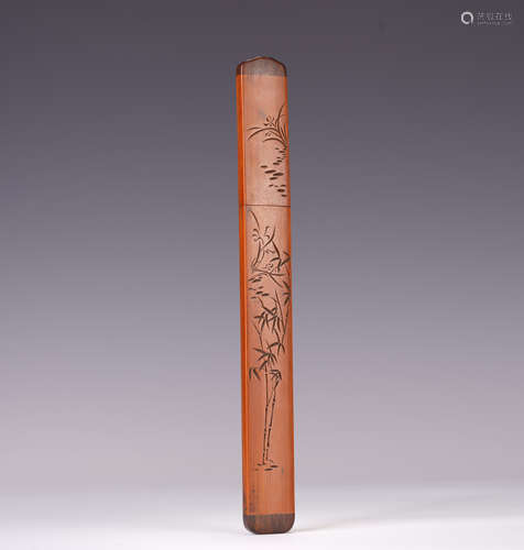 A CHINESE BAMBOO CARVING BAMBOO PATTERN INCENSE CAGES