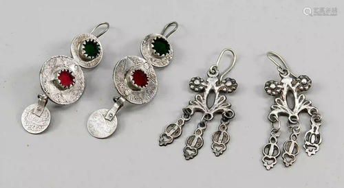 2 pairs of earrings, North Africa (